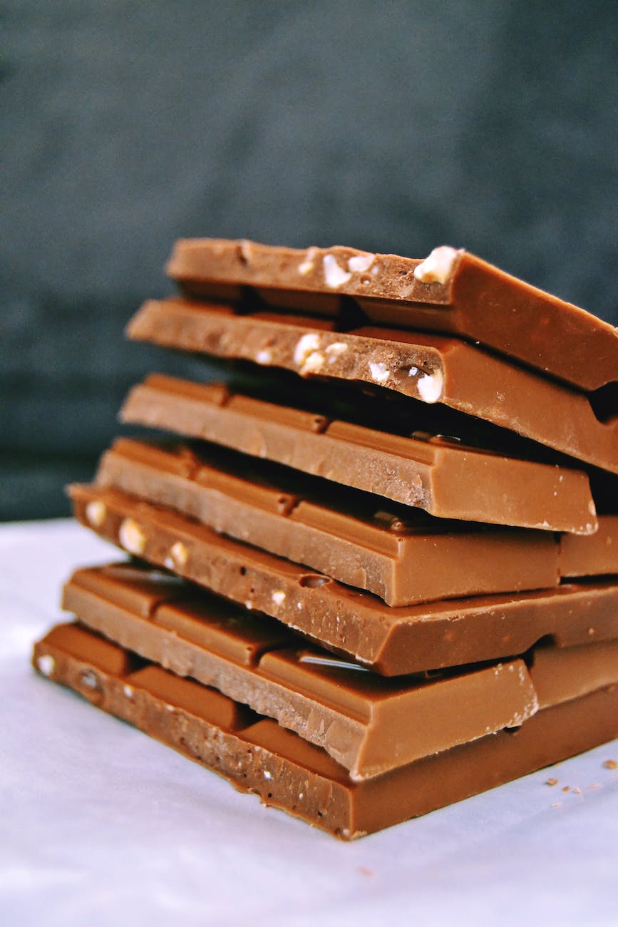 close up photograph of chocolate bars