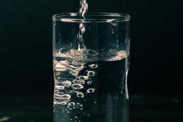 clear liquid in drinking glass