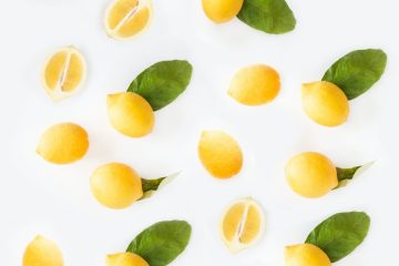 lemons on white background