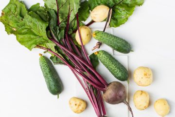 assorted vegetables on white surface