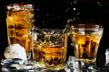 three cocktail drinks
